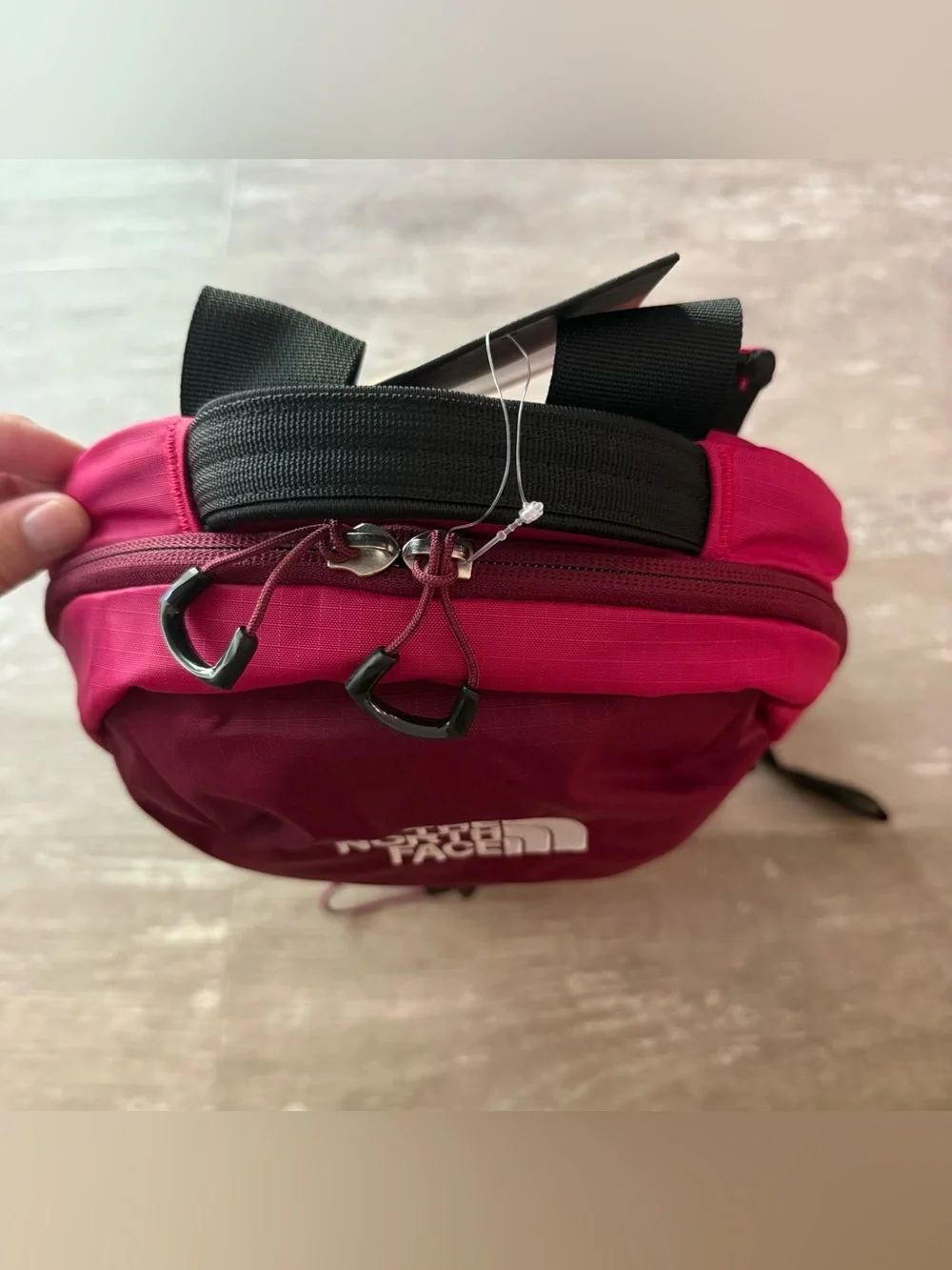 The North Face Borealis Mini Backpack in Lali Guran pink black NEW 10L